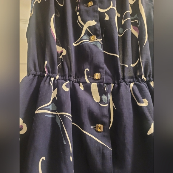 Short blue button up dress - Picture 3 of 4